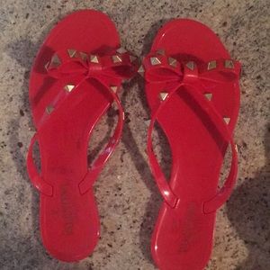 Valentino Garavani Red Rockstud flipflop